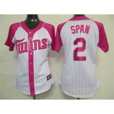 MLB Minnesota Twins 2 Denard Span 2012 Fashion by Majestic Athletic Women Jersey