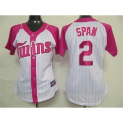 MLB Minnesota Twins 2 Denard Span 2012 Fashion by Majestic Athletic Women Jersey