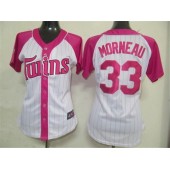 MLB Minnesota Twins 33 Justin Morneau 2012 Fashion by Majestic Athletic Women Jersey
