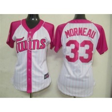 MLB Minnesota Twins 33 Justin Morneau 2012 Fashion by Majestic Athletic Women Jersey