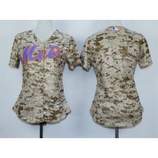 MLB New York Mets Blank 2015 Camo Women Jersey