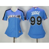 MLB New York Yankees 99 Aaron Judge Blue 2017 All-Star American League Stitched Women Jersey