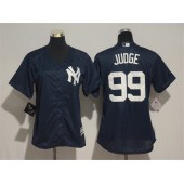 MLB New York Yankees 99 Aaron Judge Navy Cool Base Women Jersey