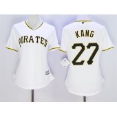 MLB Pittsburgh Pirates 27 Jung-ho Kang White 2015 Cool Base Women Jersey
