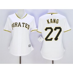 MLB Pittsburgh Pirates 27 Jung-ho Kang White 2015 Cool Base Women Jersey