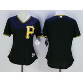 MLB Pittsburgh Pirates Blank Black Alternate Stitched Women Jersey