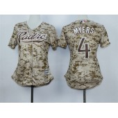 MLB San Diego Padres 4 Wil Myers Alternate Camo 2015 Cool Base Women Jersey