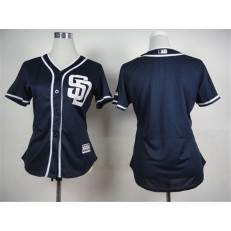 MLB San Diego Padres Blank 2015 Navy Blue Women Jersey