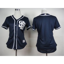 MLB San Diego Padres Blank 2015 Navy Blue Women Jersey