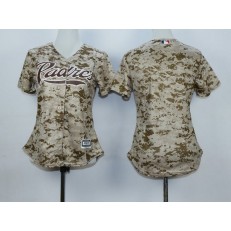 MLB San Diego Padres Blank Alternate Camo 2015 Cool Base Women Jersey