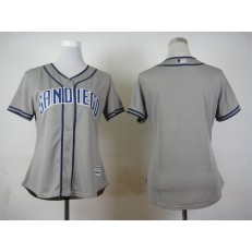 MLB San Diego Padres Blank Away Gray 2015 Cool Base Women Jersey