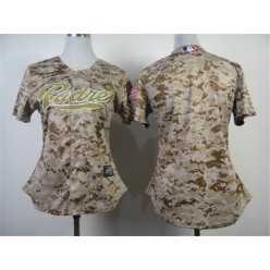 MLB San Diego Padres Blank Camo 2014 Women Jersey