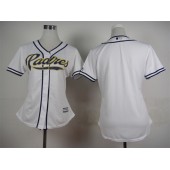 MLB San Diego Padres Blank Home White 2015 Cool Base Women Jersey