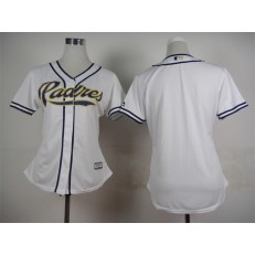 MLB San Diego Padres Blank Home White 2015 Cool Base Women Jersey