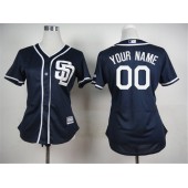MLB San Diego Padres Dark Blue Cutomized 2015 Cool Base Women Jersey