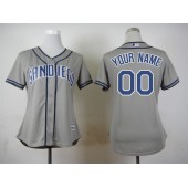 MLB San Diego Padres Grey Cutomized 2015 Cool Base Women Jersey