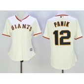 MLB San Francisco Giants 12 Joe Panik Cream Home Cool Base Women Jersey