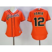 MLB San Francisco Giants 12 Joe Panik Orange New Cool Base Women Jersey