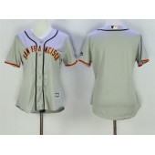 MLB San Francisco Giants Blank Grey Road Stitched Women Jersey