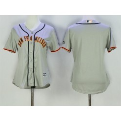 MLB San Francisco Giants Blank Grey Road Stitched Women Jersey