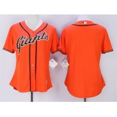 MLB San Francisco Giants Blank Orange New Cool Base Women Jersey