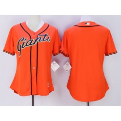 MLB San Francisco Giants Blank Orange New Cool Base Women Jersey