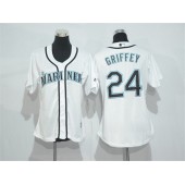 MLB Seattle Mariners 24 Ken Griffey White Alternate 2015 Cool Base Jersey
