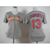 MLB St.Louis Cardinals 13 Matt Carpenter 2015 Grey Women Jersey