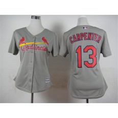 MLB St.Louis Cardinals 13 Matt Carpenter 2015 Grey Women Jersey