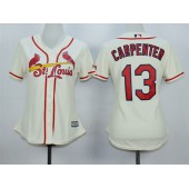 MLB St.Louis Cardinals 13 Matt Carpenter Alternate Cream 2015 Cool Base Women Jersey