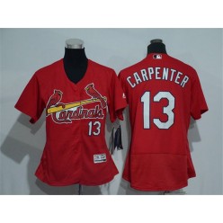 MLB St.Louis Cardinals 13 Matt Carpenter Retired Red 2016 Flexbase Stitched Baseball Women Jersey