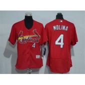 MLB St.Louis Cardinals 4 Yadier Molina Retired Red 2016 Flexbase Stitched Baseball Women Jersey