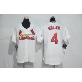 MLB St.Louis Cardinals 4 Yadier Molina White Home Stitched Women Jersey