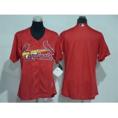 MLB St.Louis Cardinals Blank Red Cool Base Baseball Women Jersey