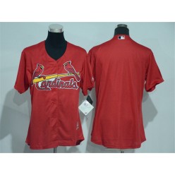 MLB St.Louis Cardinals Blank Red Cool Base Baseball Women Jersey