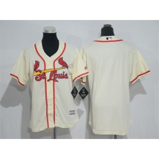 MLB St.Louis Cardinals Blank Retired Cream Cool Base Baseball Women Jersey