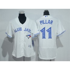 MLB Toronto Blue Jays 11 Kevin Pillar White Flexbase 2016 Player Women Jersey