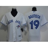 MLB Toronto Blue Jays 19 Jose Bautista White Home Cool Base Baseball Women Jersey