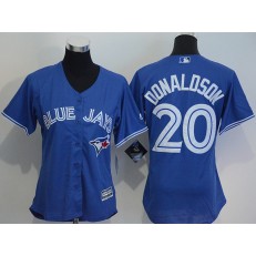 MLB Toronto Blue Jays 20 Josh Donaldson Blue Alternate Stitched Baseball Women Jersey