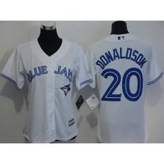 MLB Toronto Blue Jays 20 Josh Donaldson White Home Stitched Baseball Women Jersey