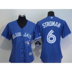 MLB Toronto Blue Jays 6 Marcus Stroman Blue Alternate Stitched Baseball Women Jersey
