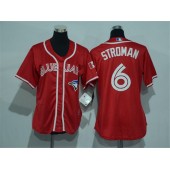 MLB Toronto Blue Jays 6 Marcus Stroman Red Canada Day Stitched Baseball Women Jersey