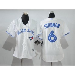 MLB Toronto Blue Jays 6 Marcus Stroman White Home Cool Base Baseball Women Jersey