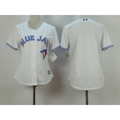 MLB Toronto Blue Jays Blank White Home Cool Base Baseball Women Jersey