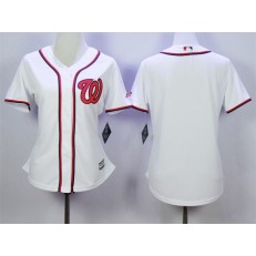 MLB Washington Nationals Blank Home White 2015 Cool Base Women Jersey