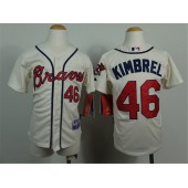 MLB Atlanta Braves 46 Craig Kimbrel Cream Youth Jersey