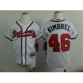 MLB Atlanta Braves 46 Craig Kimbrel White Youth Jersey