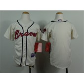 MLB Atlanta Braves Blank Cream Youth Jersey