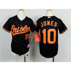 MLB Baltimore Orioles 10 Adam Jones Black Cool Base Baseball Youth Jersey