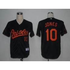 MLB Baltimore Orioles 10 Adam Jones Black Youth Jersey